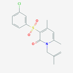 3-[(3-chlorophenyl)sulfonyl]-4,6-dimethyl-1-(2-methyl-2-propenyl)-2(1H)-pyridinone