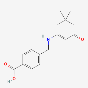 molecular formula C16H19NO3 B3006396 4-{[(5,5-Dimethyl-3-oxocyclohex-1-en-1-yl)amino]methyl}benzoic acid CAS No. 351163-31-0