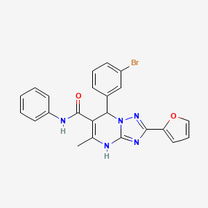 7-(3-bromophenyl)-2-(furan-2-yl)-5-methyl-N-phenyl-4,7-dihydro-[1,2,4]triazolo[1,5-a]pyrimidine-6-carboxamide
