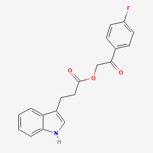 2-(4-fluorophenyl)-2-oxoethyl 3-(1H-indol-3-yl)propanoate