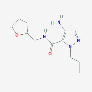 molecular formula C12H20N4O2 B3006407 4-Amino-1-propyl-N-(tetrahydrofuran-2-ylmethyl)-1H-pyrazole-5-carboxamide CAS No. 2101200-91-1