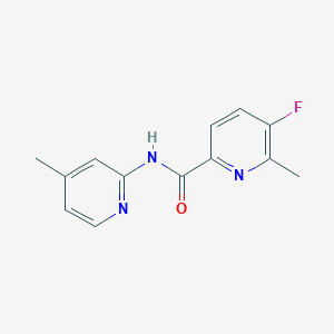 molecular formula C13H12FN3O B3006408 5-Fluoro-6-methyl-N-(4-methylpyridin-2-yl)pyridine-2-carboxamide CAS No. 2415554-36-6