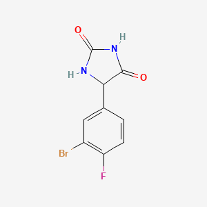 molecular formula C9H6BrFN2O2 B3006422 5-(3-溴-4-氟苯基)咪唑烷-2,4-二酮 CAS No. 1046118-65-3