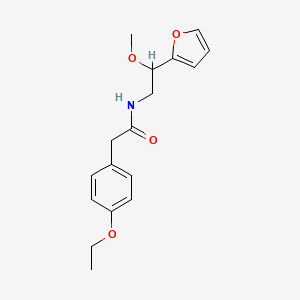 molecular formula C17H21NO4 B3006429 2-(4-乙氧基苯基)-N-(2-(呋喃-2-基)-2-甲氧基乙基)乙酰胺 CAS No. 1795295-82-7