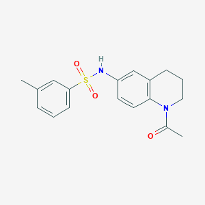 molecular formula C18H20N2O3S B3006433 N-(1-acetyl-3,4-dihydro-2H-quinolin-6-yl)-3-methylbenzenesulfonamide CAS No. 942006-00-0