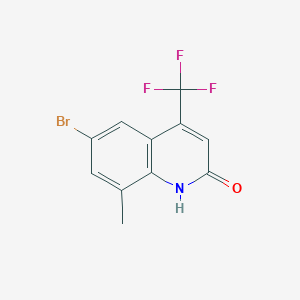 molecular formula C11H7BrF3NO B3006441 6-溴-8-甲基-4-(三氟甲基)喹啉-2(1H)-酮 CAS No. 1375066-09-3