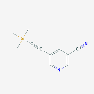 molecular formula C11H12N2Si B3006448 5-[2-(Trimethylsilyl)ethynyl]pyridine-3-carbonitrile CAS No. 866683-29-6