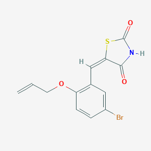 molecular formula C13H10BrNO3S B300645 (5E)-5-[5-bromo-2-(prop-2-en-1-yloxy)benzylidene]-1,3-thiazolidine-2,4-dione 