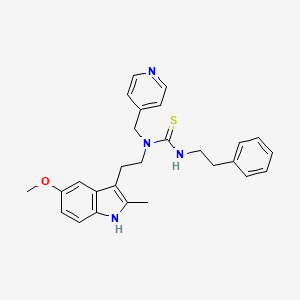 molecular formula C27H30N4OS B3006450 1-(2-(5-methoxy-2-methyl-1H-indol-3-yl)ethyl)-3-phenethyl-1-(pyridin-4-ylmethyl)thiourea CAS No. 850934-63-3