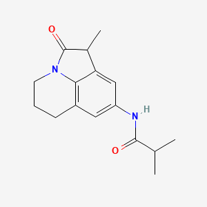 2-Methyl-N-(3-methyl-2-oxo-1-azatricyclo[6.3.1.04,12]dodeca-4,6,8(12)-trien-6-yl)propanamide