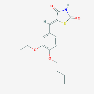 molecular formula C16H19NO4S B300647 (5Z)-5-(4-butoxy-3-ethoxybenzylidene)-1,3-thiazolidine-2,4-dione 