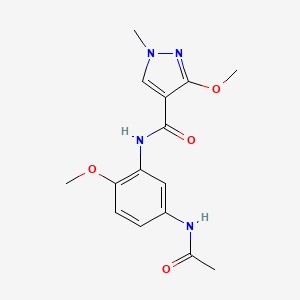 N-(5-acetamido-2-methoxyphenyl)-3-methoxy-1-methyl-1H-pyrazole-4-carboxamide