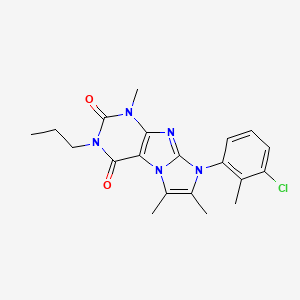 molecular formula C20H22ClN5O2 B3006478 8-(3-chloro-2-methylphenyl)-1,6,7-trimethyl-3-propyl-1H-imidazo[2,1-f]purine-2,4(3H,8H)-dione CAS No. 887459-78-1