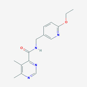 N-[(6-Ethoxypyridin-3-yl)methyl]-5,6-dimethylpyrimidine-4-carboxamide