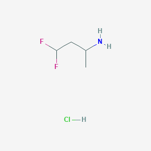 molecular formula C4H10ClF2N B3006490 4,4-Difluorobutan-2-amine hydrochloride CAS No. 1803608-35-6