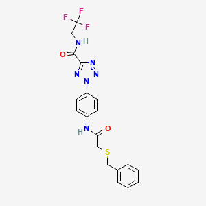 2-(4-(2-(benzylthio)acetamido)phenyl)-N-(2,2,2-trifluoroethyl)-2H-tetrazole-5-carboxamide