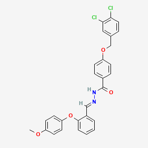 4-[(3,4-dichlorobenzyl)oxy]-N'-{(E)-[2-(4-methoxyphenoxy)phenyl]methylidene}benzenecarbohydrazide