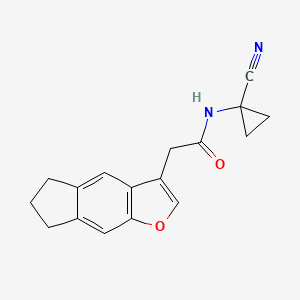 molecular formula C17H16N2O2 B3006511 N-(1-Cyanocyclopropyl)-2-(6,7-dihydro-5H-cyclopenta[f][1]benzofuran-3-yl)acetamide CAS No. 1423760-84-2