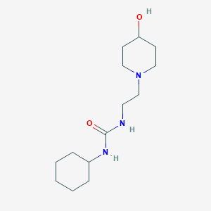 molecular formula C14H27N3O2 B3006516 1-Cyclohexyl-3-(2-(4-hydroxypiperidin-1-yl)ethyl)urea CAS No. 1797736-05-0