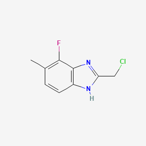 molecular formula C9H8ClFN2 B3006517 2-(Chloromethyl)-4-fluoro-5-methyl-1H-benzimidazole CAS No. 1388041-35-7