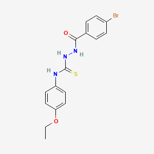 molecular formula C16H16BrN3O2S B3006521 (Z)-2-(4-bromobenzoyl)-N-(4-ethoxyphenyl)hydrazinecarbimidothioic acid CAS No. 326013-94-9
