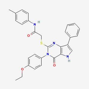 2-((3-(4-ethoxyphenyl)-4-oxo-7-phenyl-4,5-dihydro-3H-pyrrolo[3,2-d]pyrimidin-2-yl)thio)-N-(p-tolyl)acetamide