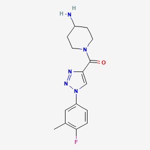 1-{[1-(4-fluoro-3-methylphenyl)-1H-1,2,3-triazol-4-yl]carbonyl}piperidin-4-amine