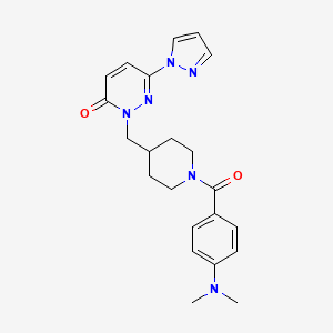 2-[[1-[4-(Dimethylamino)benzoyl]piperidin-4-yl]methyl]-6-pyrazol-1-ylpyridazin-3-one