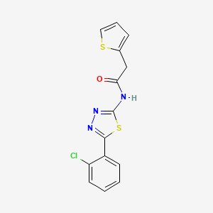 N-[5-(2-chlorophenyl)-1,3,4-thiadiazol-2-yl]-2-thiophen-2-ylacetamide