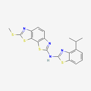 molecular formula C19H16N4S4 B3006542 N-(4-isopropylbenzo[d]thiazol-2-yl)-7-(methylthio)benzo[1,2-d:4,3-d']bis(thiazole)-2-amine CAS No. 1286718-06-6