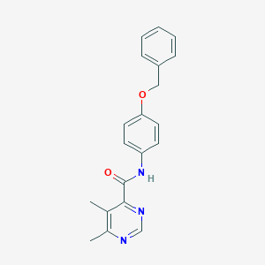 5,6-Dimethyl-N-(4-phenylmethoxyphenyl)pyrimidine-4-carboxamide