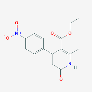 molecular formula C15H16N2O5 B3006558 2-甲基-4-(4-硝基苯基)-6-氧代-1,4,5,6-四氢-3-吡啶甲酸乙酯 CAS No. 313967-69-0