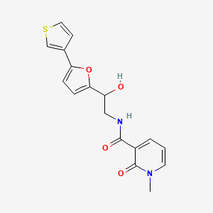 molecular formula C17H16N2O4S B3006561 N-(2-羟基-2-(5-(噻吩-3-基)呋喃-2-基)乙基)-1-甲基-2-氧代-1,2-二氢吡啶-3-甲酰胺 CAS No. 2034568-86-8