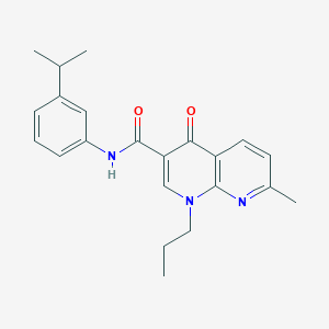 molecular formula C22H25N3O2 B3006563 N-(3-isopropylphenyl)-7-methyl-4-oxo-1-propyl-1,4-dihydro-1,8-naphthyridine-3-carboxamide CAS No. 1251594-71-4