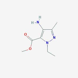 molecular formula C8H13N3O2 B3006567 methyl 4-amino-1-ethyl-3-methyl-1H-pyrazole-5-carboxylate CAS No. 210163-95-4