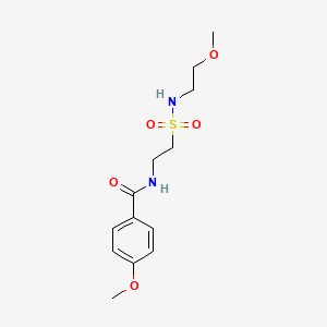 molecular formula C13H20N2O5S B3006573 4-methoxy-N-[2-(2-methoxyethylsulfamoyl)ethyl]benzamide CAS No. 899979-71-6