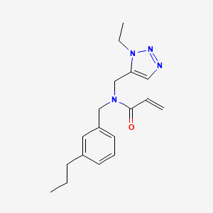 N-[(3-Ethyltriazol-4-yl)methyl]-N-[(3-propylphenyl)methyl]prop-2-enamide