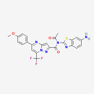N-acetyl-N-(6-aminobenzo[d]thiazol-2-yl)-5-(4-methoxyphenyl)-7-(trifluoromethyl)pyrazolo[1,5-a]pyrimidine-2-carboxamide