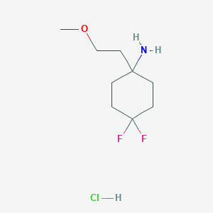 4,4-Difluoro-1-(2-methoxyethyl)cyclohexan-1-amine hydrochloride