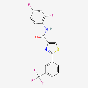 N-(2,4-difluorophenyl)-2-[3-(trifluoromethyl)phenyl]-1,3-thiazole-4-carboxamide