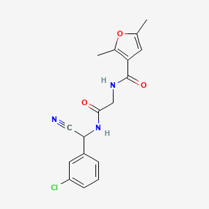 N-[(3-chlorophenyl)(cyano)methyl]-2-[(2,5-dimethylfuran-3-yl)formamido]acetamide