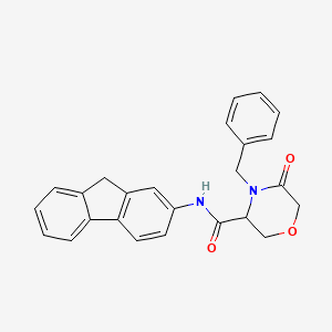 molecular formula C25H22N2O3 B3006603 4-benzyl-N-(9H-fluoren-2-yl)-5-oxomorpholine-3-carboxamide CAS No. 1351581-80-0