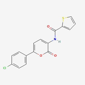 molecular formula C16H10ClNO3S B3006604 N-[6-(4-chlorophenyl)-2-oxo-2H-pyran-3-yl]-2-thiophenecarboxamide CAS No. 338962-46-2