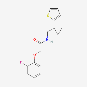 molecular formula C16H16FNO2S B3006610 2-(2-fluorophenoxy)-N-((1-(thiophen-2-yl)cyclopropyl)methyl)acetamide CAS No. 1207059-23-1