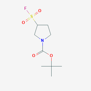 molecular formula C9H16FNO4S B3006618 Tert-butyl 3-(fluorosulfonyl)pyrrolidine-1-carboxylate CAS No. 2090868-07-6