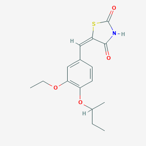 molecular formula C16H19NO4S B300662 5-(4-Sec-butoxy-3-ethoxybenzylidene)-1,3-thiazolidine-2,4-dione 