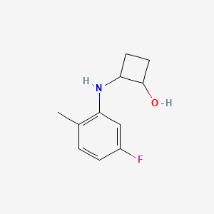 molecular formula C11H14FNO B3006631 2-[(5-Fluoro-2-methylphenyl)amino]cyclobutan-1-ol CAS No. 2152471-28-6