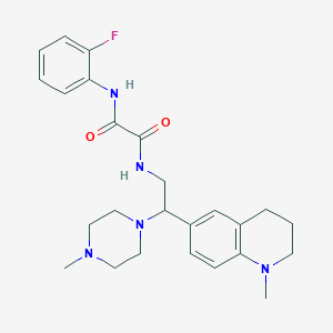 N1-(2-fluorophenyl)-N2-(2-(1-methyl-1,2,3,4-tetrahydroquinolin-6-yl)-2-(4-methylpiperazin-1-yl)ethyl)oxalamide