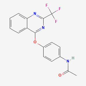 molecular formula C17H12F3N3O2 B3006637 N-(4-((2-(Trifluoromethyl)-4-quinazolinyl)oxy)phenyl)acetamide CAS No. 341964-16-7