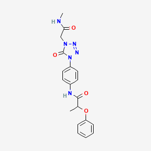 N-(4-(4-(2-(methylamino)-2-oxoethyl)-5-oxo-4,5-dihydro-1H-tetrazol-1-yl)phenyl)-2-phenoxypropanamide
